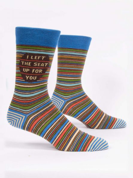 The V Spot_I Left The Seat Up For You Mens Socks_Blue Q