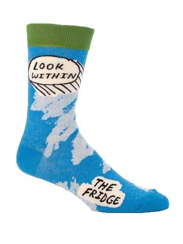 The V Spot_Look Within The Fridge Mens Socks_Blue Q