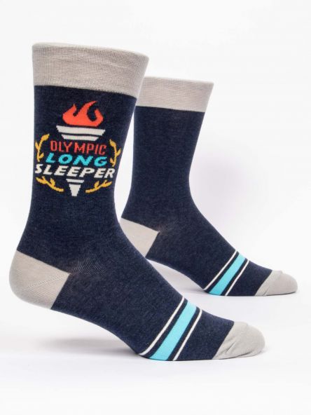 The V Spot_Olympic Long Sleeper Mens Socks_Blue Q