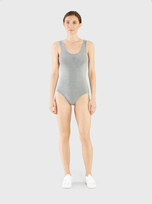 The V Spot_Ruched Bodysuit Grey_Miakoda