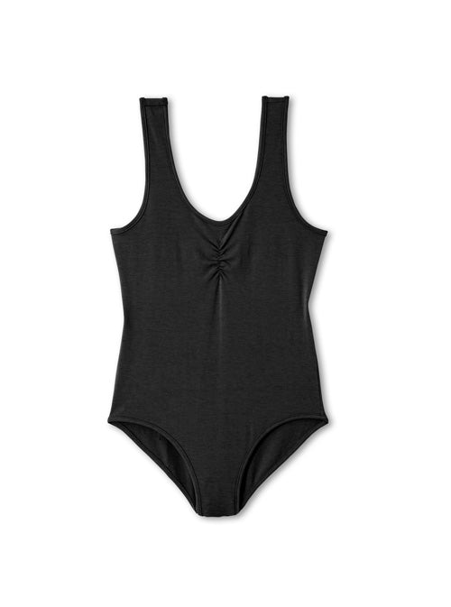 The-V-Spot_Ruched-Bodysuit_Black-Pinup_Miakoda