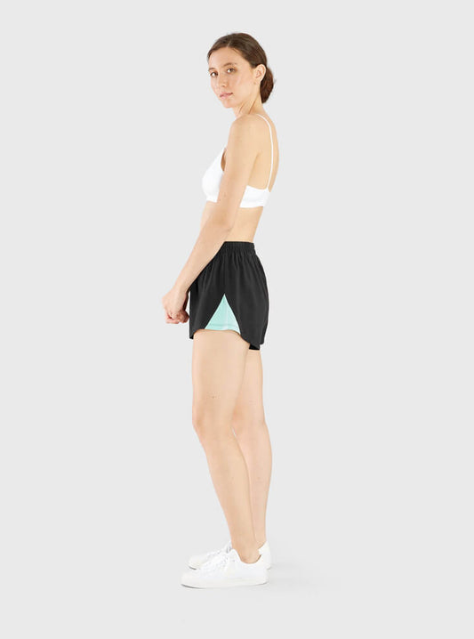 The V Spot_Tap Shorts Black and Mint_Miakoda