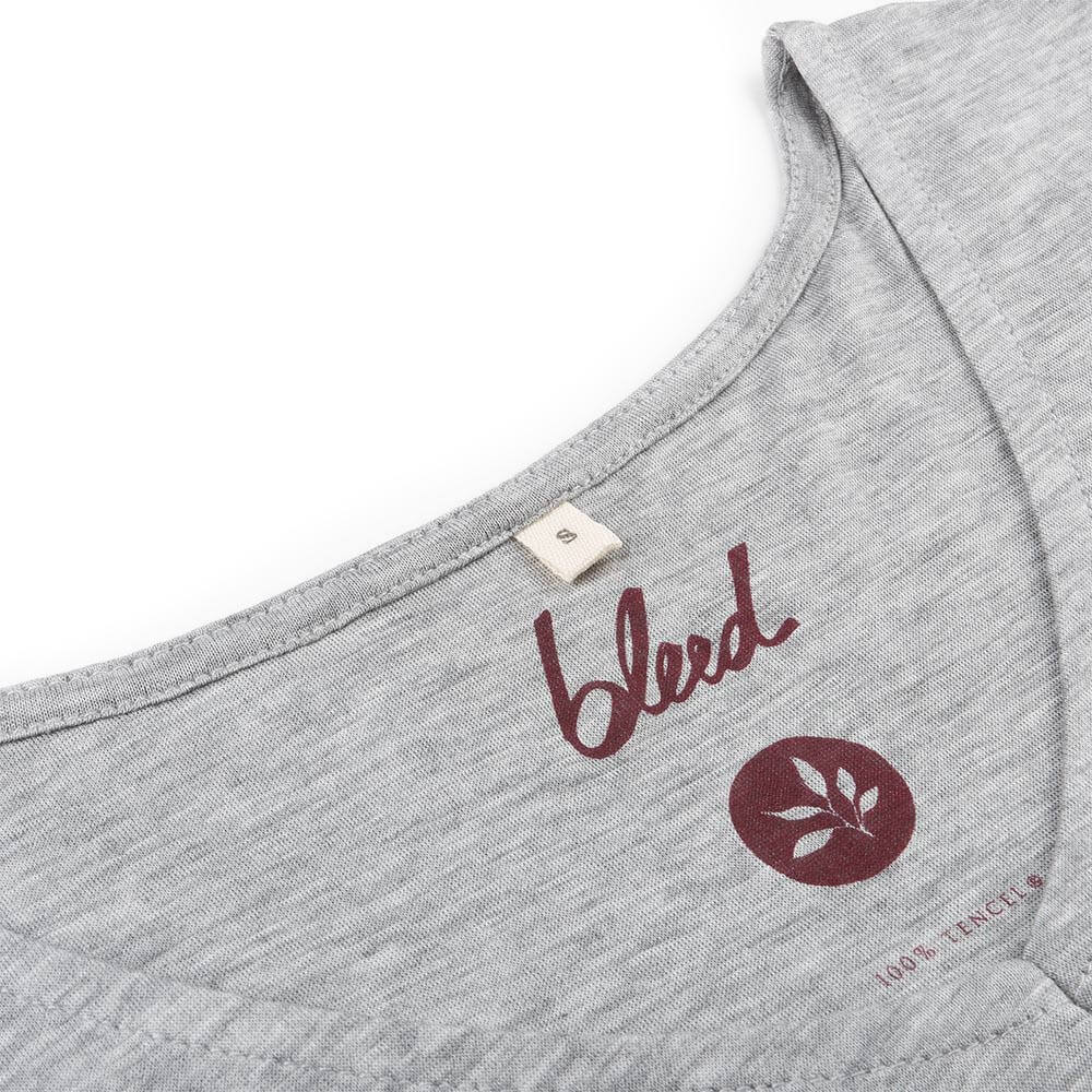 The V Spot_bleed_clothing_813f_tencel_longsleeve_ladies_grey_detail_01