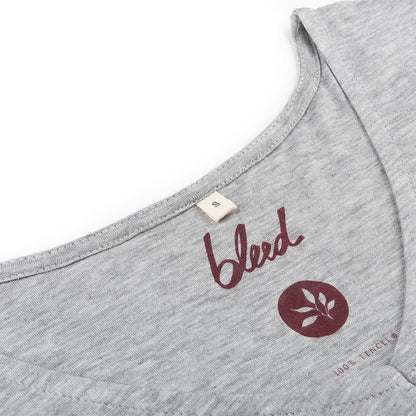 The V Spot_bleed_clothing_813f_tencel_longsleeve_ladies_grey_detail_01