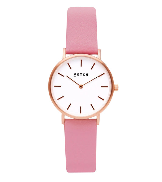 Votch Flamingo Pink and Rose Gold Petite 33mm